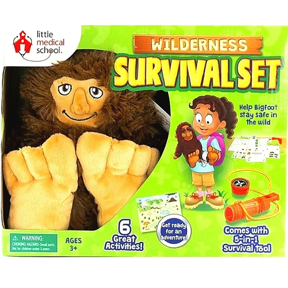 Little Medical School Wilderness Survival Play Set & Bigfoot Adventure Plush Toy